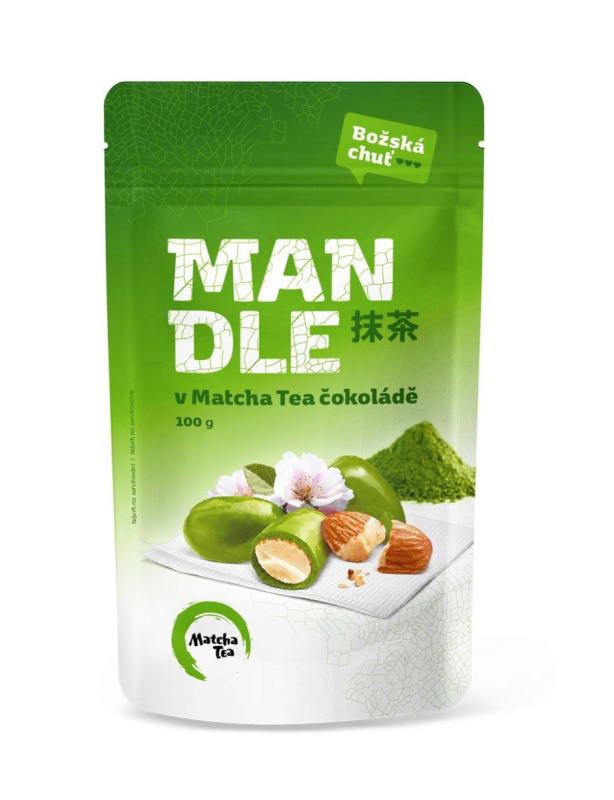 MATCHA TEA Mandle v čokoládě 100 g