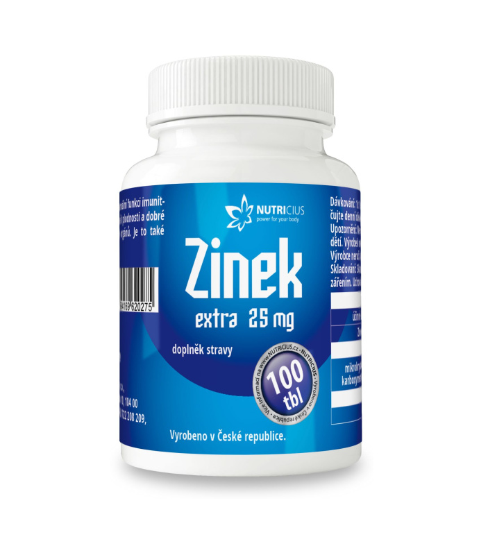 NUTRICIUS Zinek Extra 25 mg 100 tablet