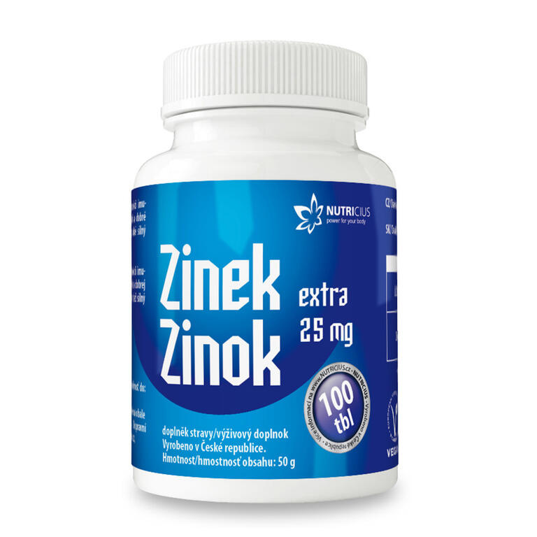 NUTRICIUS Zinek Extra 25 mg 100 tablet