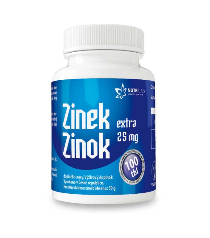 NUTRICIUS Zinek Extra 25 mg 100 tablet