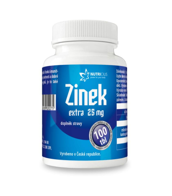 NUTRICIUS Zinek Extra 25 mg 100 tablet