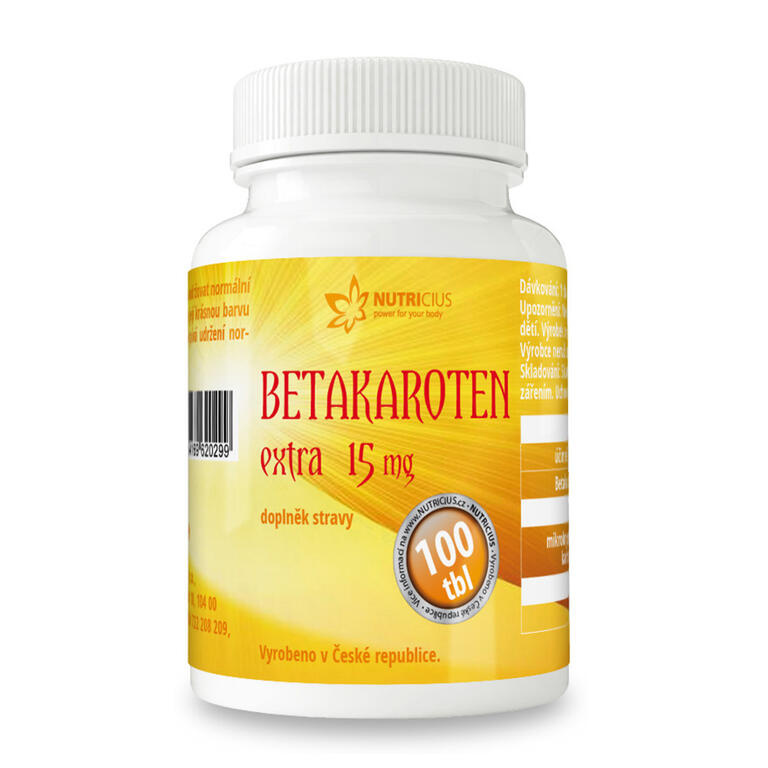 NUTRICIUS Betakaroten extra 15 mg 100 tablet