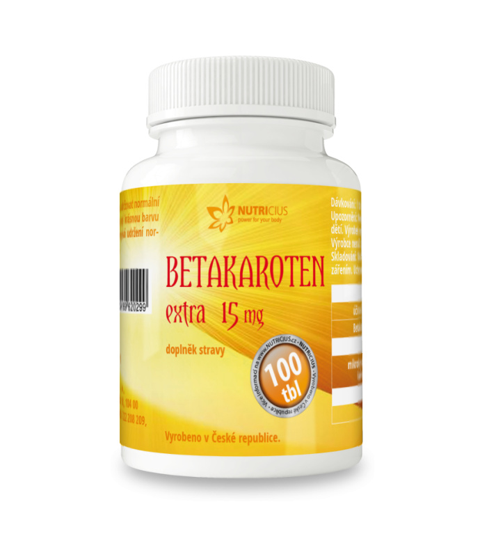 NUTRICIUS Betakaroten extra 15 mg 100 tablet