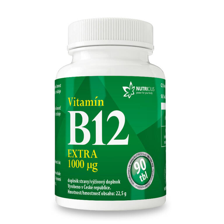 NUTRICIUS Vitamín B12 extra 1000 mcg 90 tablet