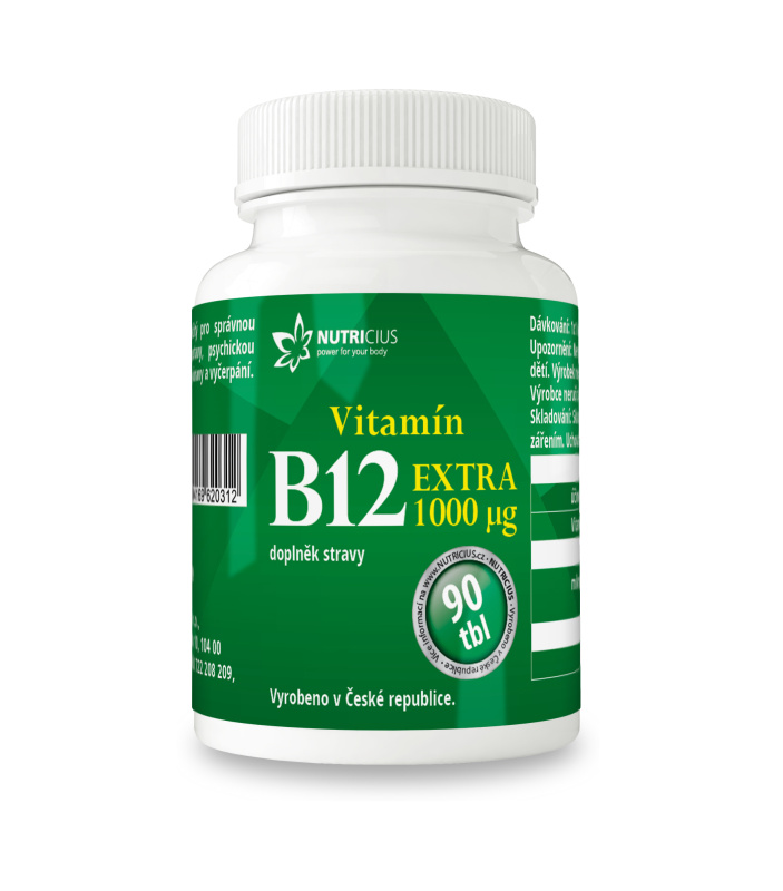 NUTRICIUS Vitamín B12 extra 1000 mcg 90 tablet