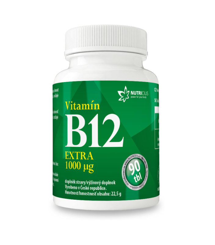 NUTRICIUS Vitamín B12 extra 1000 mcg 90 tablet
