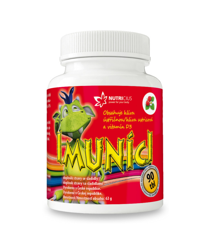NUTRICIUS Imuníci Hlíva ústřičná s vitamínem D pro děti 90 tablet