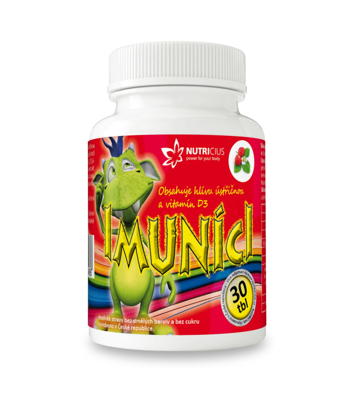 NUTRICIUS Imuníci Hlíva ústřičná s vitamínem D pro děti 30 tablet