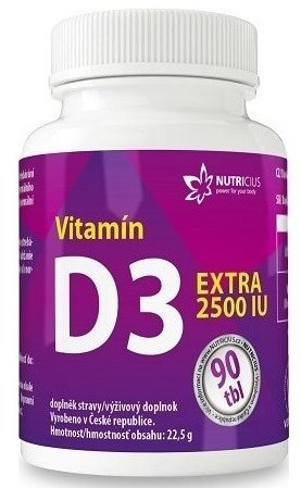 NUTRICIUS Vitamín D3 EXTRA 2500IU 90 tablet
