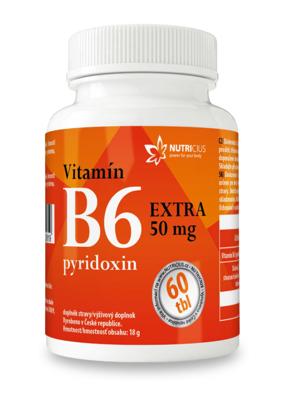 NUTRICIUS Vitamín B6 extra 50 mg pyridoxin 60 tablet