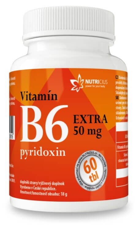 NUTRICIUS Vitamín B6 extra 50 mg pyridoxin 60 tablet