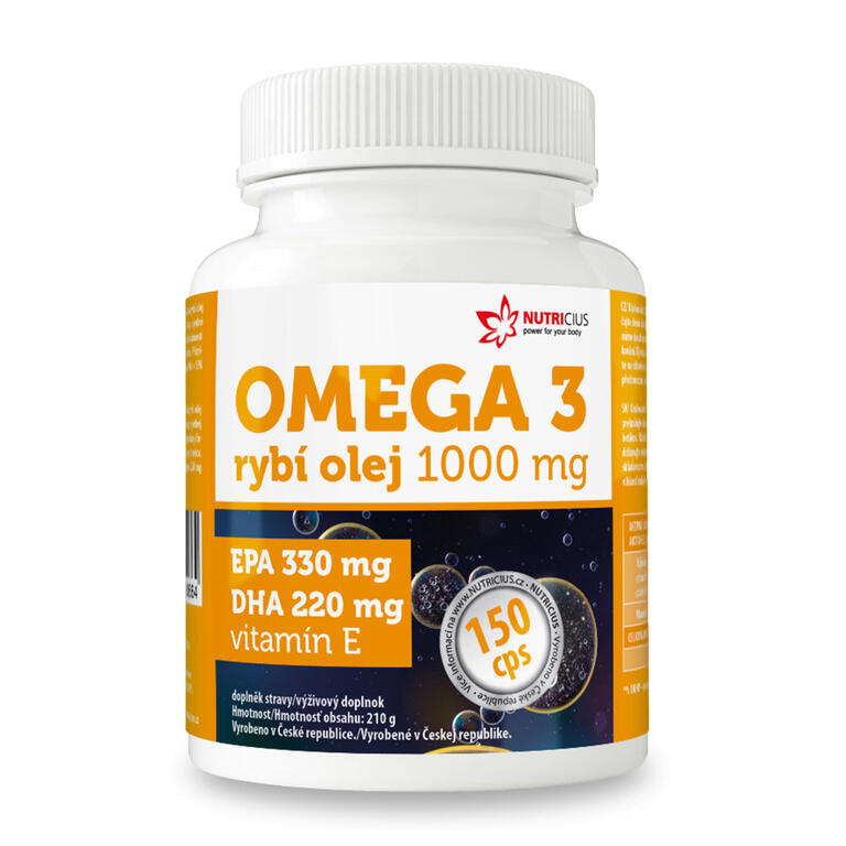 NUTRICIUS Omega 3 rybí olej 1000 mg 150 kapslí