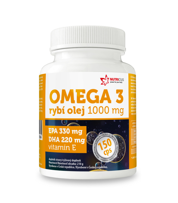 NUTRICIUS Omega 3 rybí olej 1000 mg 150 kapslí