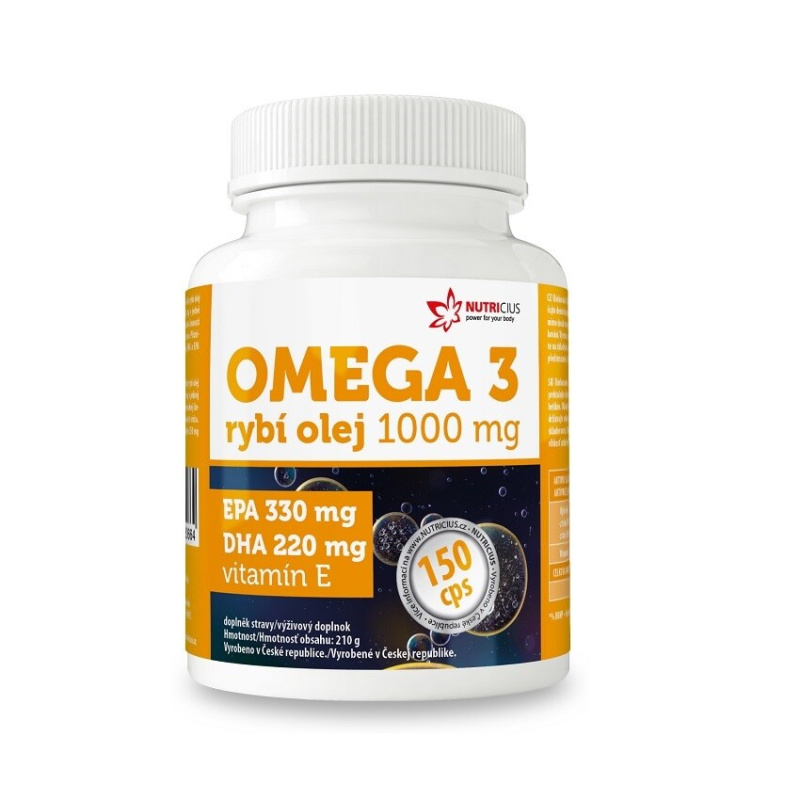NUTRICIUS Omega 3 rybí olej 1000 mg 150 kapslí