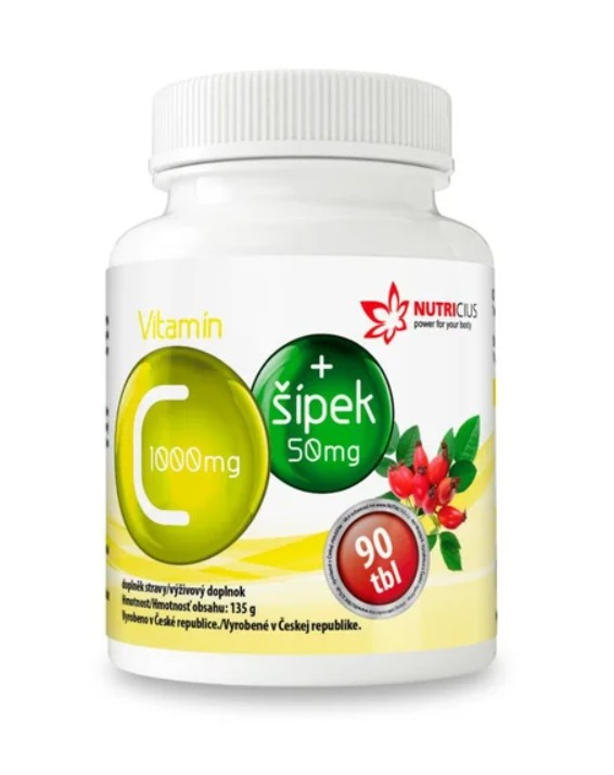 Nutricius Vitamín C 1000 mg + šípek 50 mg 90 tablet