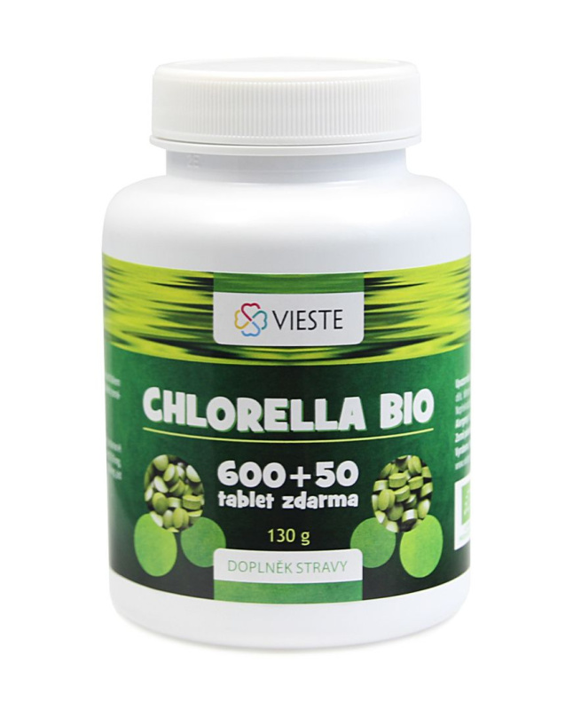 VIESTE Chlorella 600 + 50 tablet zdarma
