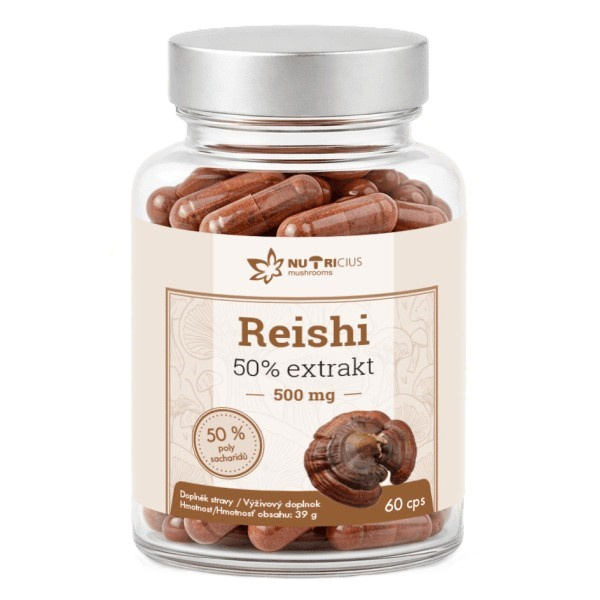 Reishi 50% extrakt 500mg cps.60
