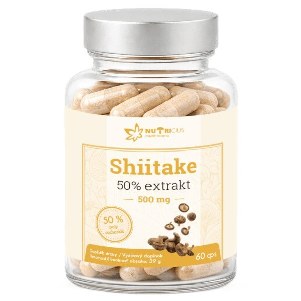Shiitake 50% extrakt 500mg cps.60
