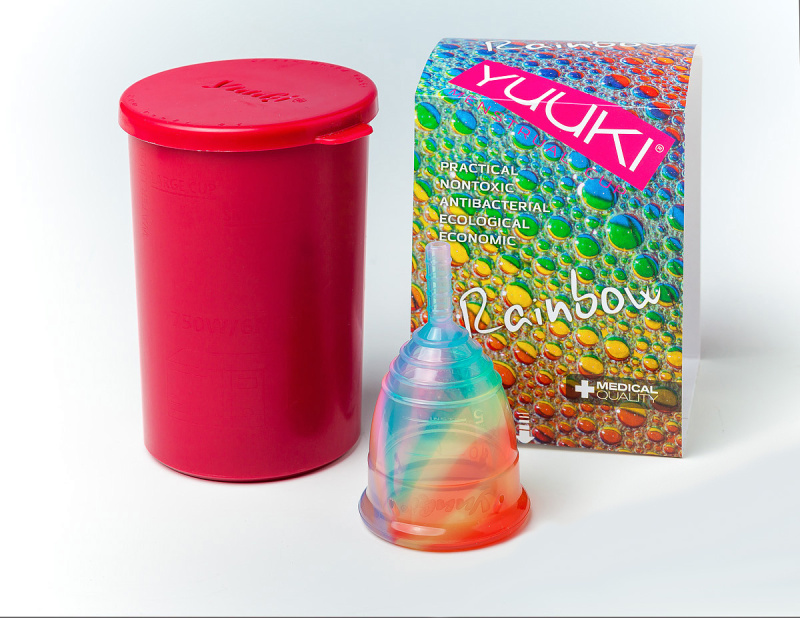 Yuuki Menstruační kalíšek RAINBOW Jolly SOFT Velikost: menší (vhodný pro ženy před porodem)