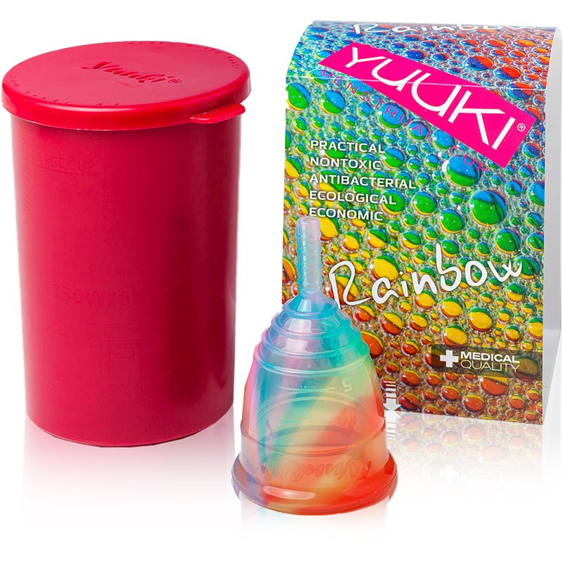Yuuki Menstruační kalíšek RAINBOW Jolly SOFT Velikost: menší (vhodný pro ženy před porodem)