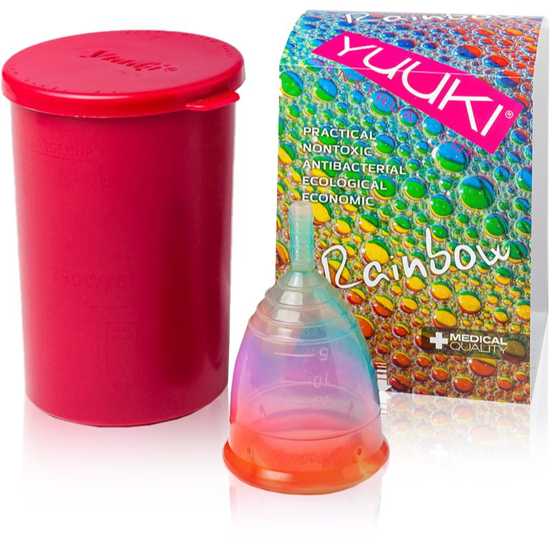 Yuuki Menstruační kalíšek RAINBOW Jolly SOFT Velikost: větší (vhodný pro ženy po porodu)