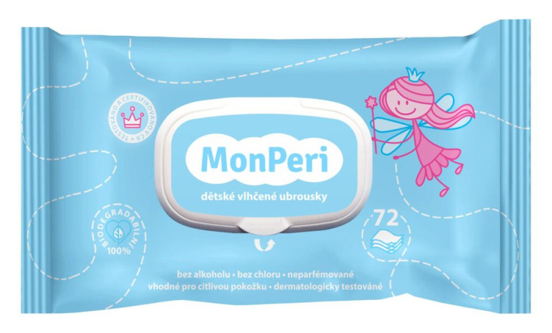 MonPeri Dětské vlhčené ubrousky 72 ks