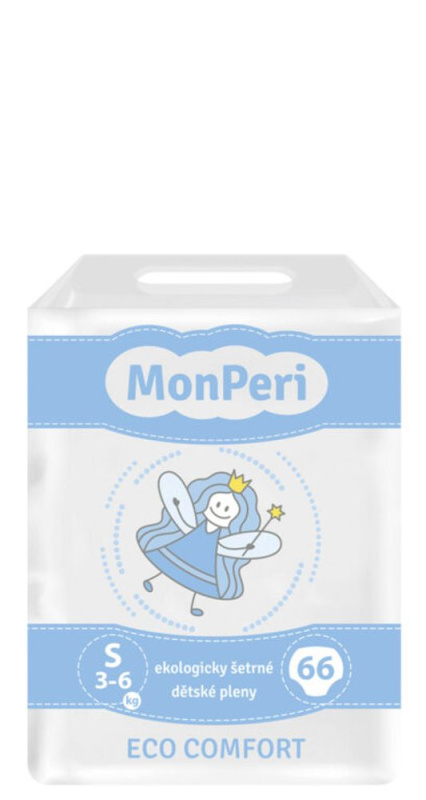 MonPeri ECO Comfort S 3-6 kg dětské pleny 66 ks