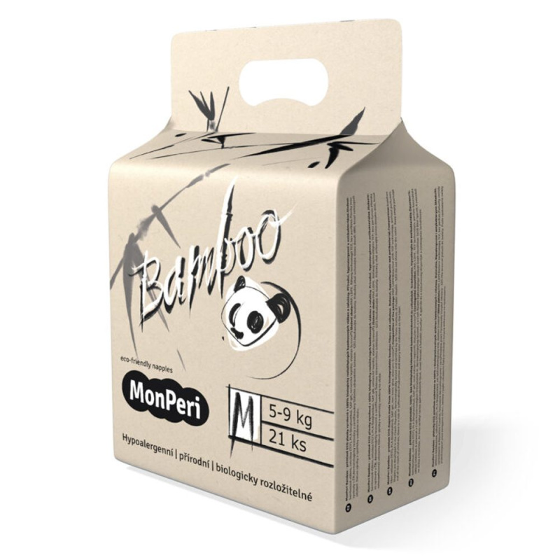 MonPeri Bamboo M 5-9 kg dětské plenky 21 ks