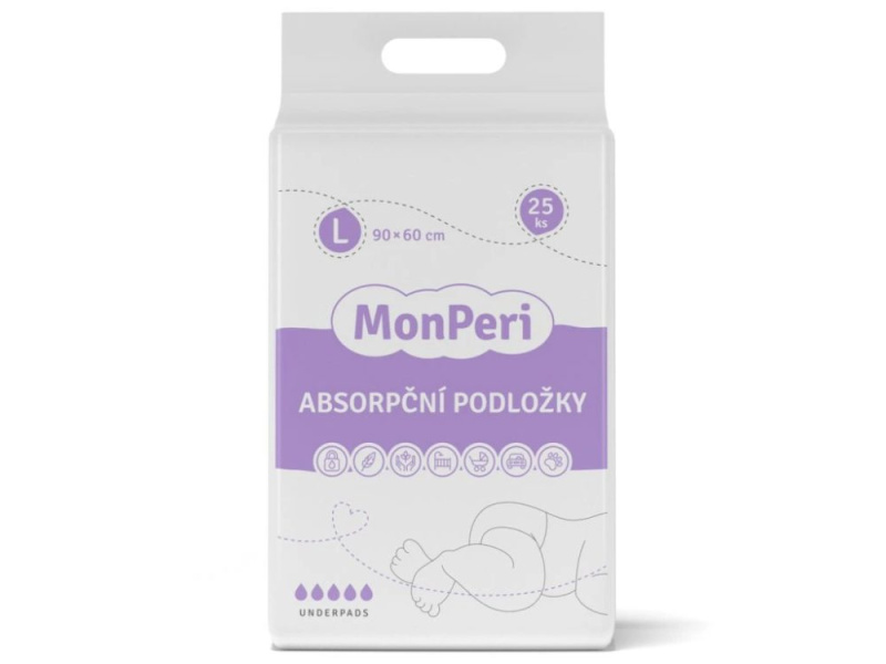 MonPeri Absorpční podložky L 60 x 90 cm 25 ks