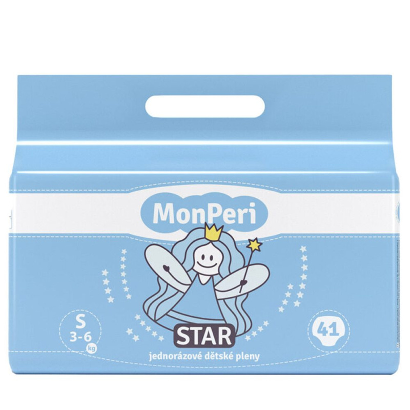 MonPeri Star S 3-6 kg dětské pleny 41 ks