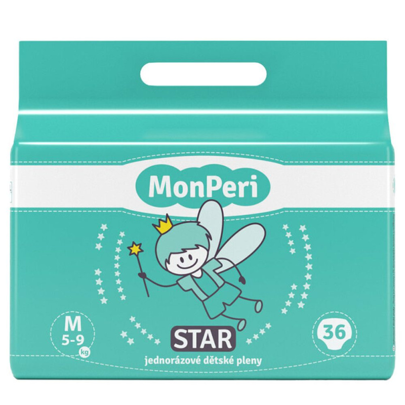 MonPeri Star M 5-9 kg dětské pleny 36 ks