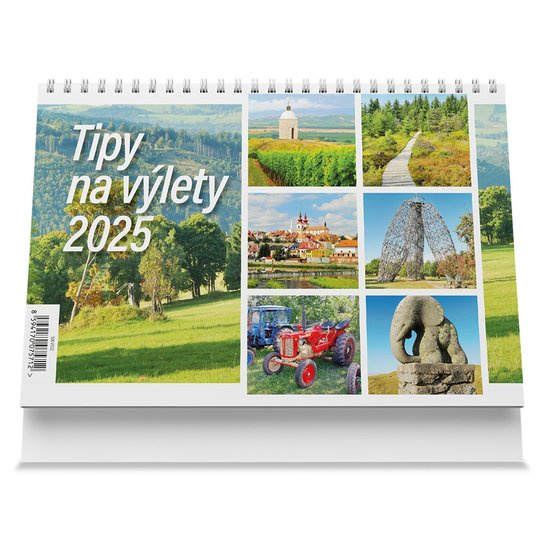 Tipy na výlety 2025 - stolní kalendář -  Autor Neuveden