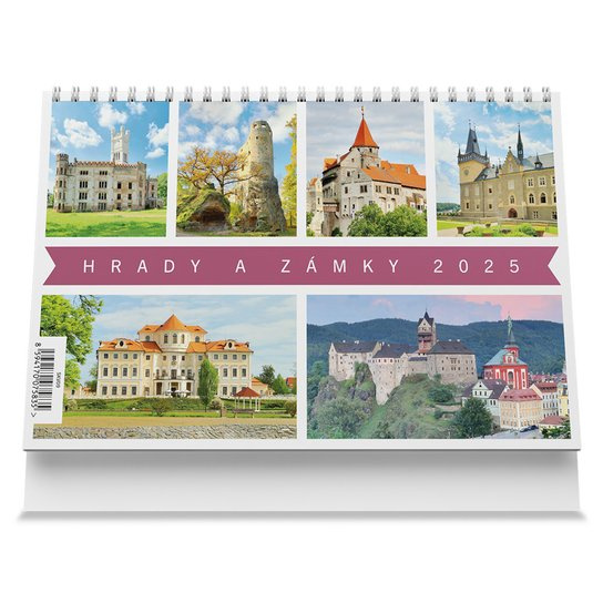 Hrady a zámky 2025 - stolní kalendář -  Autor Neuveden