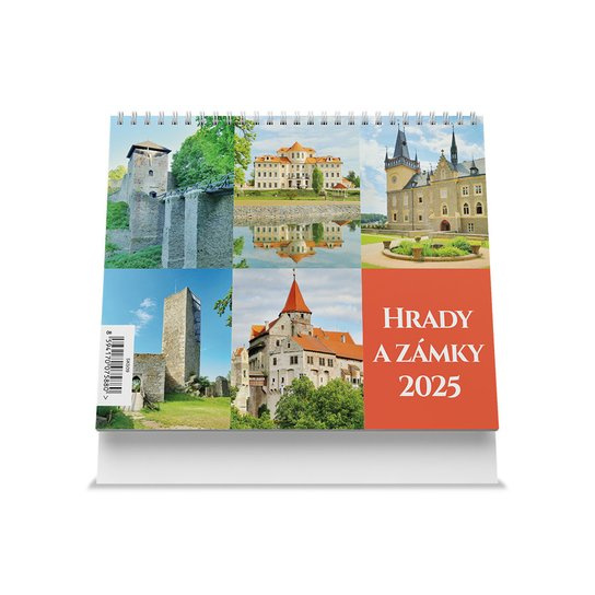 Hrady a zámky 2025 - stolní kalendář -  Autor Neuveden