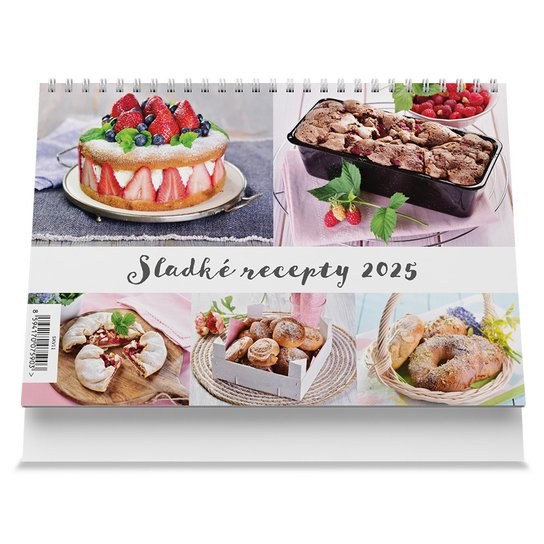 Sladké recepty 2025 - stolní kalendář -  Autor Neuveden