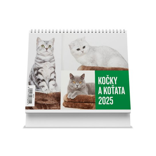 Kočky a koťata 2025 - stolní kalendář -  Autor Neuveden