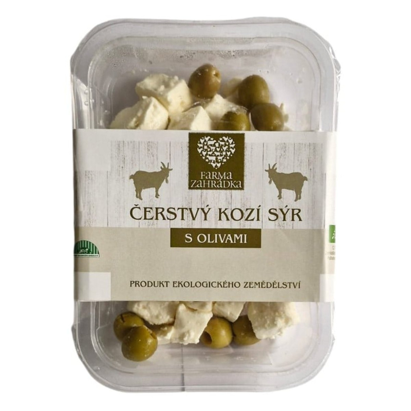 Kozí zahrádka BIO Čerstvý kozí sýr olivy