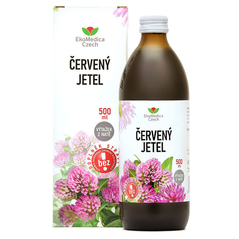 Červený jetel výtažek 500ml EkoMedica