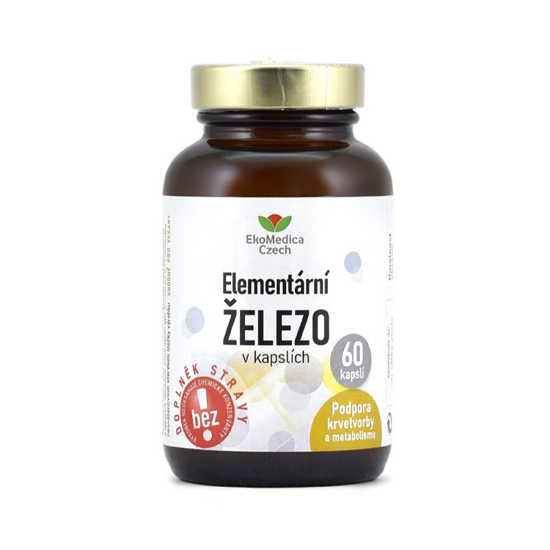 EKOMEDICA Elementární železo 60 kapslí