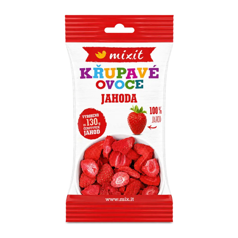 MIXIT Křupavé ovoce do kapsy jahoda 13 g