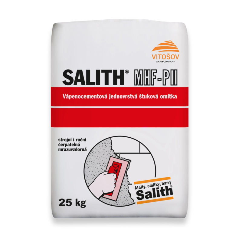 Salith Vápenocementová jednovrstvá štuková omítka MHF PII, 25 kg