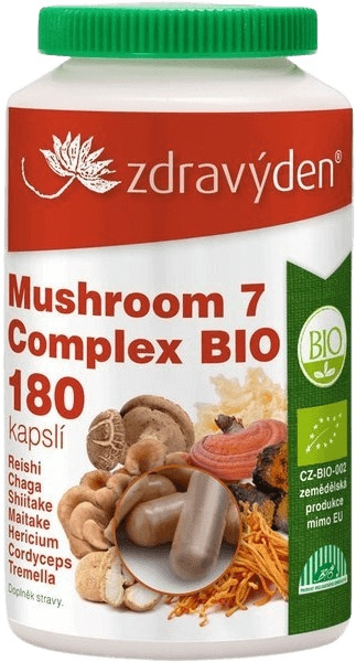 Zdravý den Mushroom 7 Complex BIO 180 kapslí