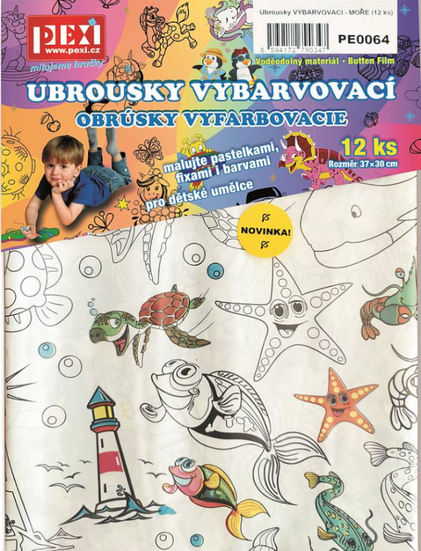 Pexi Vybarvovací ubrousky - Moře