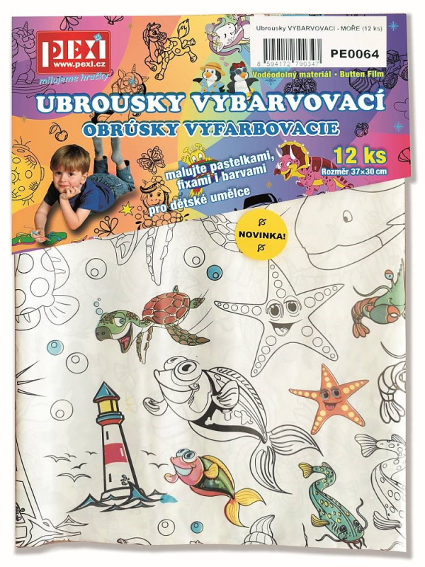 Pexi Vybarvovací ubrousky - Moře