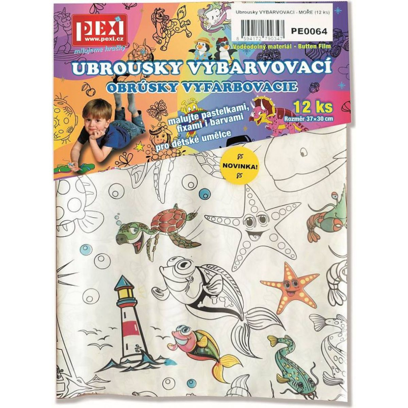 Pexi Vybarvovací ubrousky - Moře
