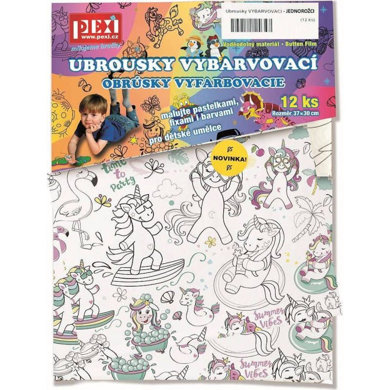 Pexi Vybarvovací ubrousky - Jednorožci