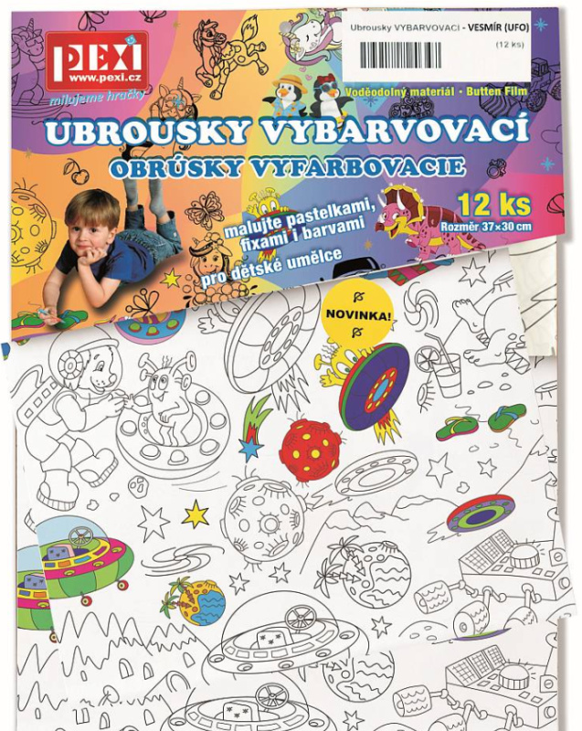 Pexi Vybarvovací ubrousky - Vesmír