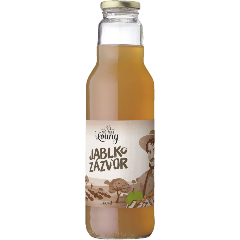 Moštárna Louny Mošt Jablko–zázvor sklo