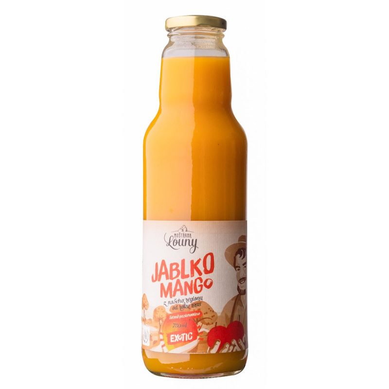 Moštárna Louny Mošt jablko mango sklo
