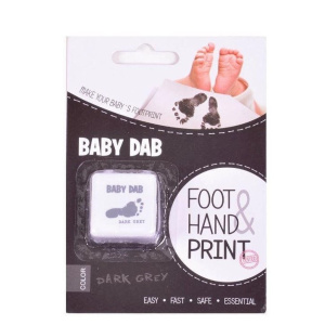 Baby Dab Foot & Hand Print Grey barva na dětské otisky 1 ks